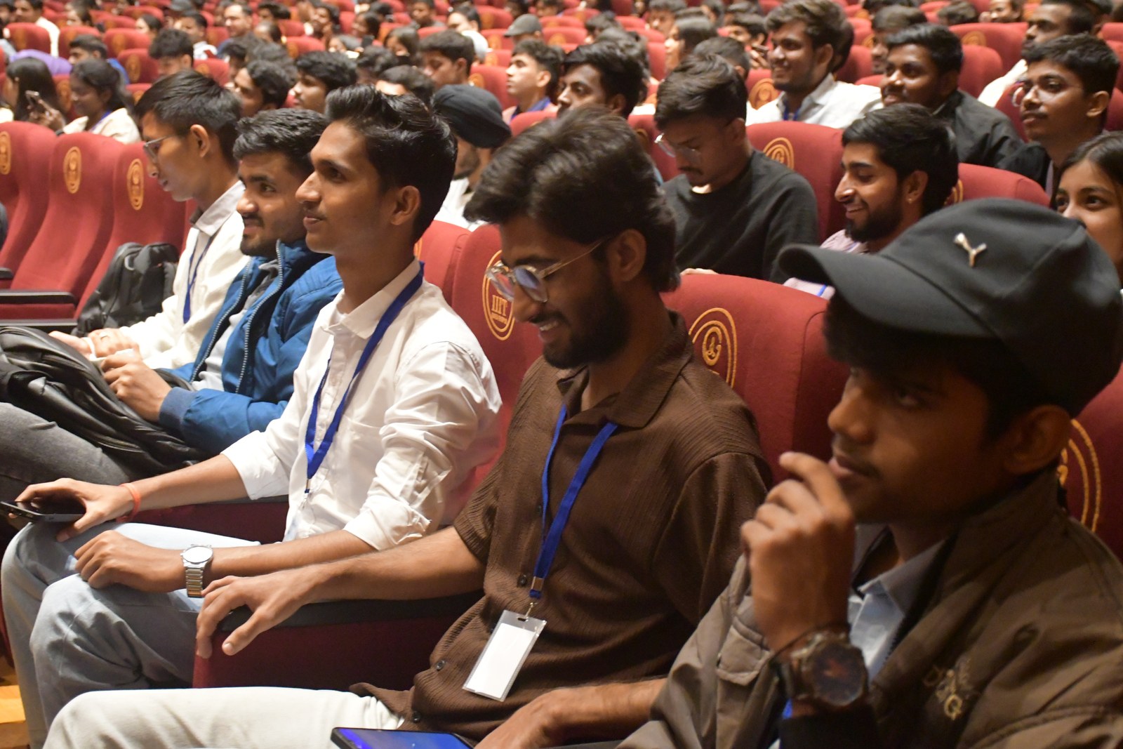 Attendees in rows